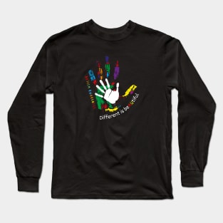 Autism Awareness - Different is Beautiful Long Sleeve T-Shirt